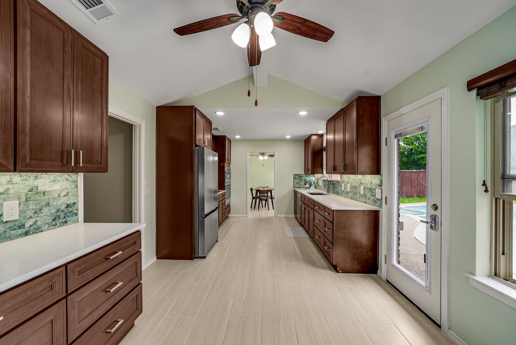 Remodeled kitchen interior by YAB Construction